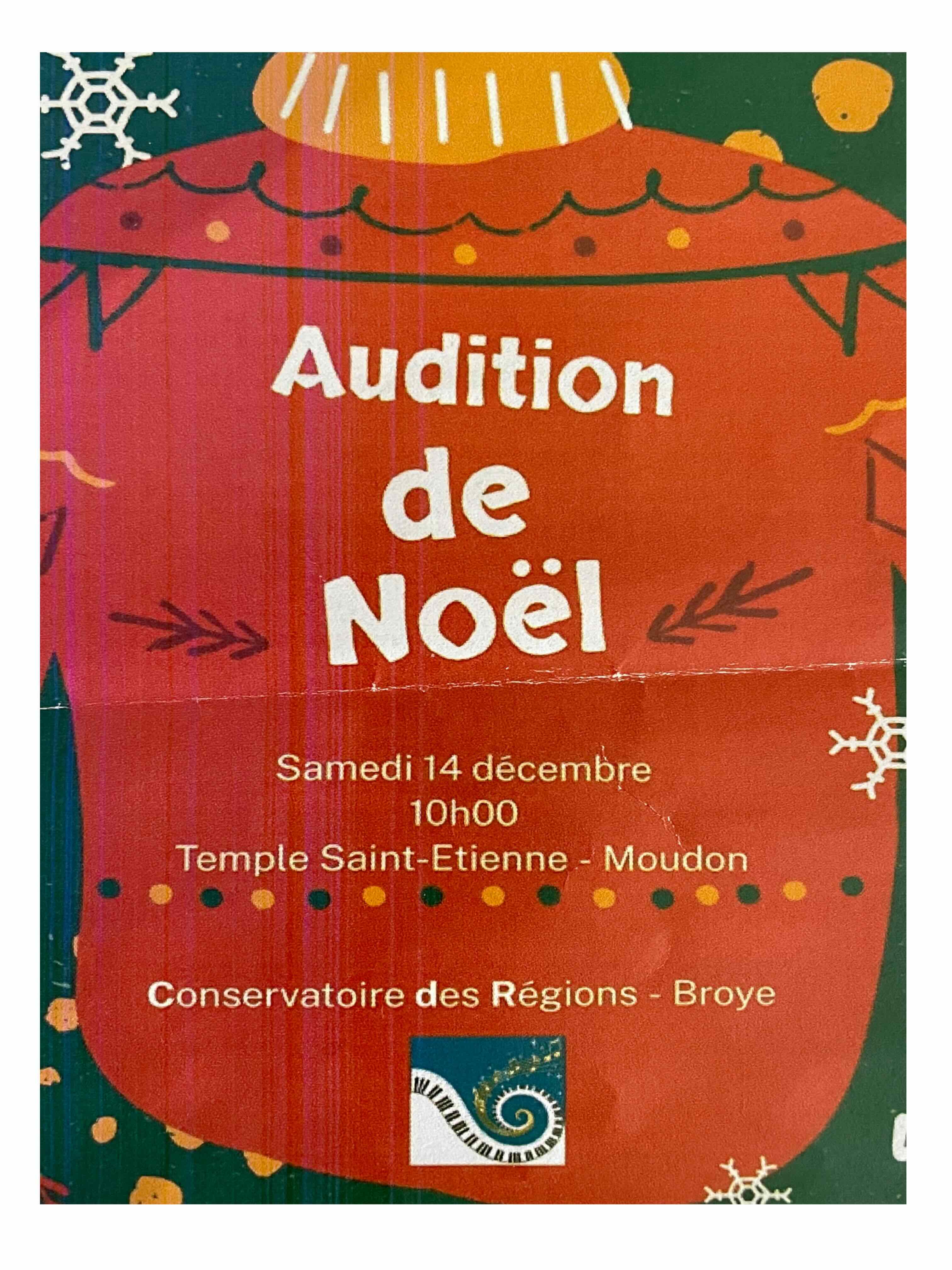 Audition de Noël au Temple Saint-Étienne 2024