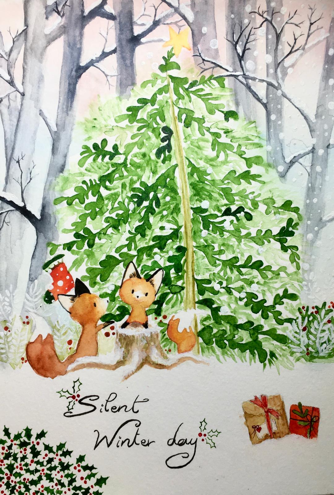 Petits renards de Noël