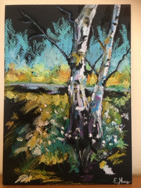 Arbre en pastel