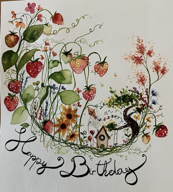 Petite maison et fraises